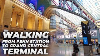 Walking NYC  Penn Station to Times Square amp Grand Central Terminal July 2021 [upl. by Iva]