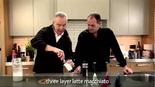 aerolatte  milk frother makes three layer caffè latte macchiato [upl. by Lamberto]