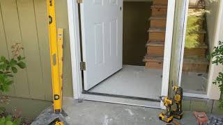 Jeld Wen Front Door Installation  Really crappy products and craftsmanship PART 1 [upl. by Ennylyak228]