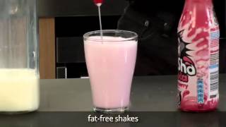 How to make a fat free milkshake using an aerolatte milk frother [upl. by Aranaj116]