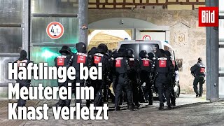 Gefängnismeuterei Polizei stürmt Knast in Thüringen  JVA Untermaßfeld [upl. by Ydualc]